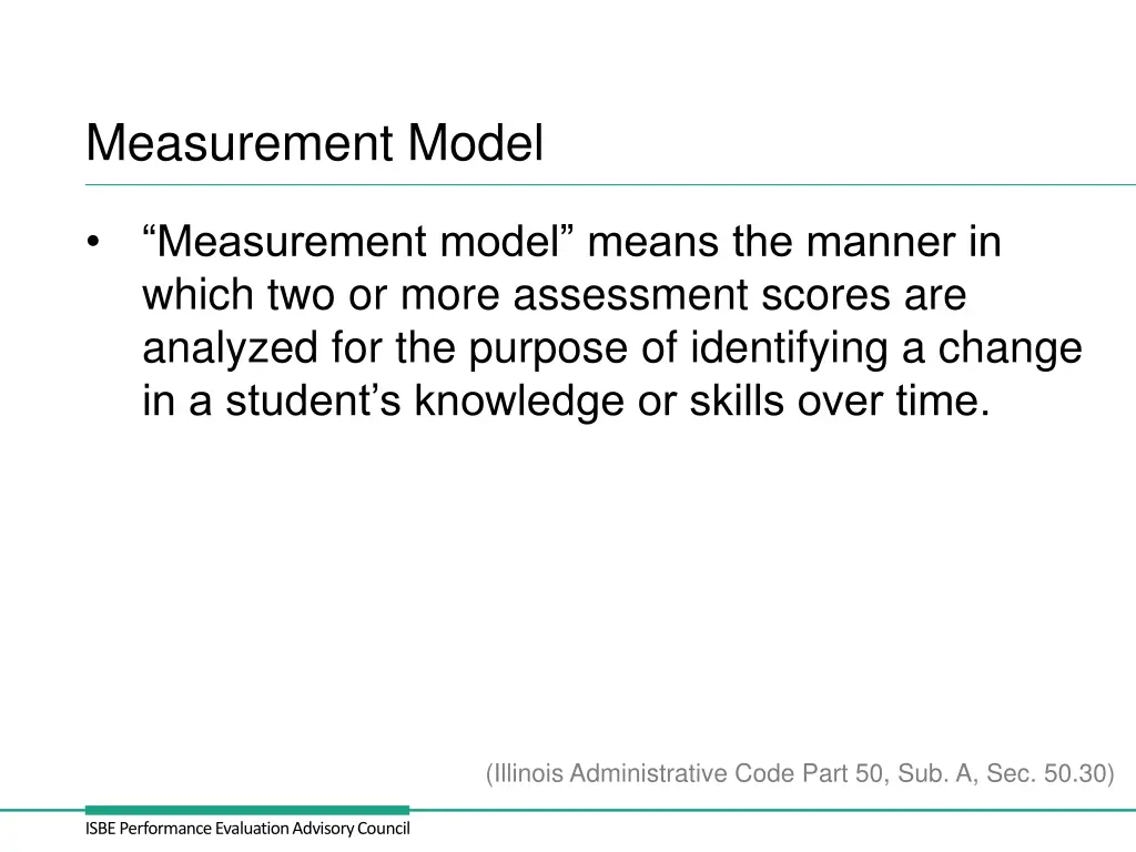 measurement model