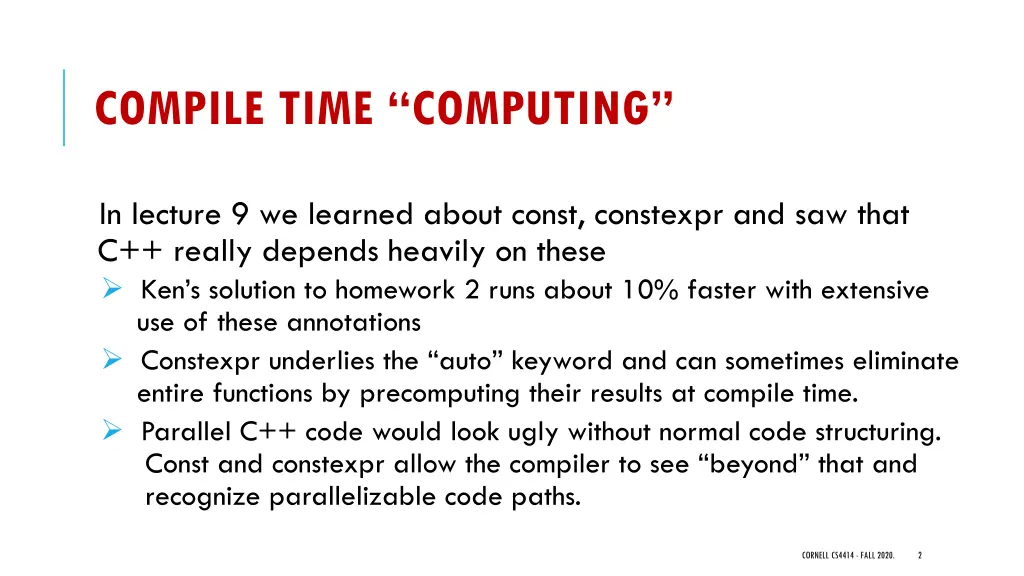 compile time computing