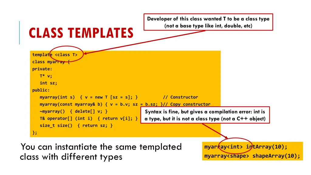 developer of this class wanted t to be a class