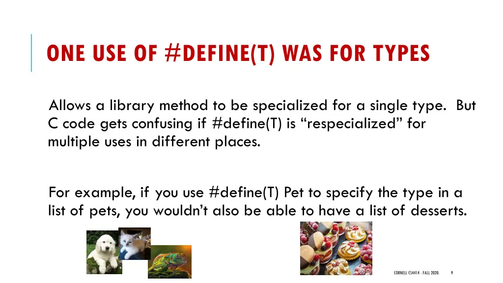 one use of define t was for types