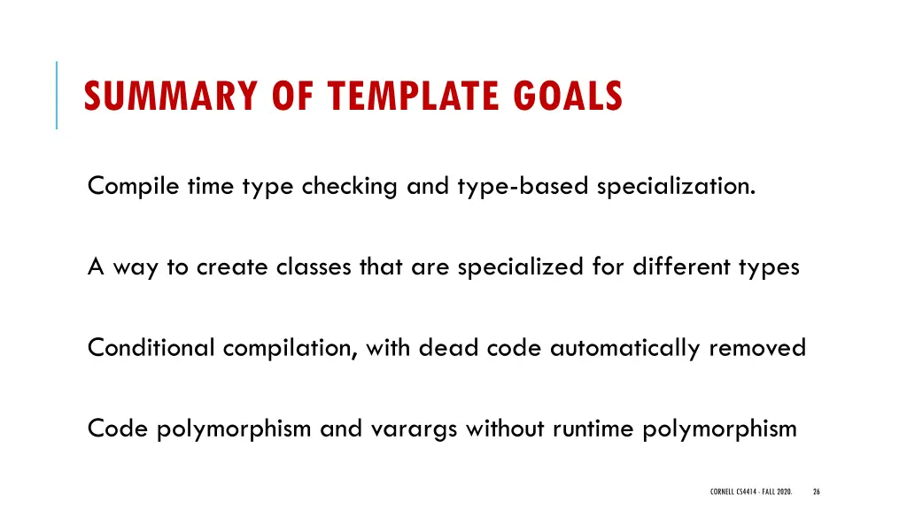 summary of template goals