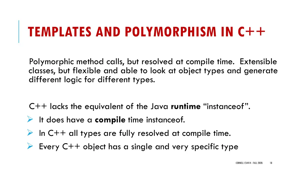 templates and polymorphism in c