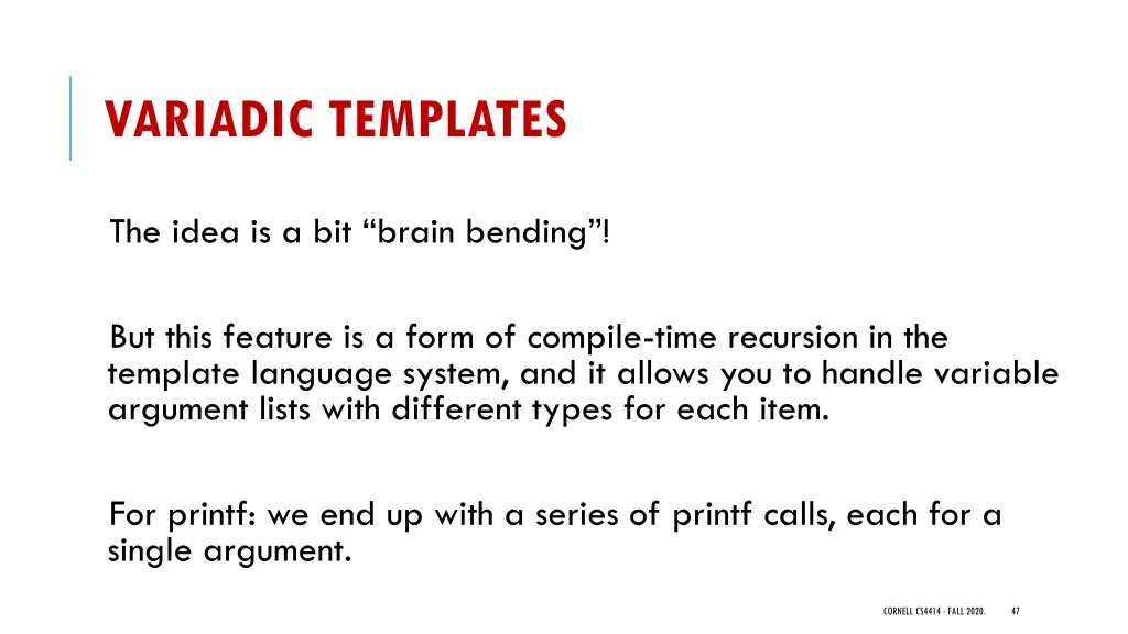 variadic templates