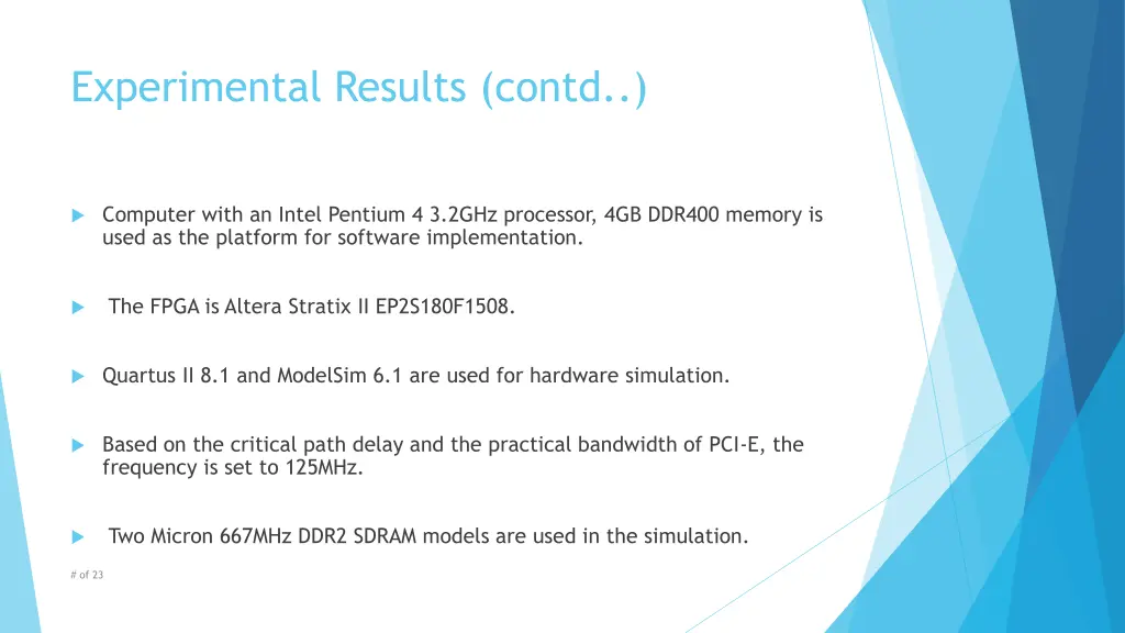 experimental results contd 1