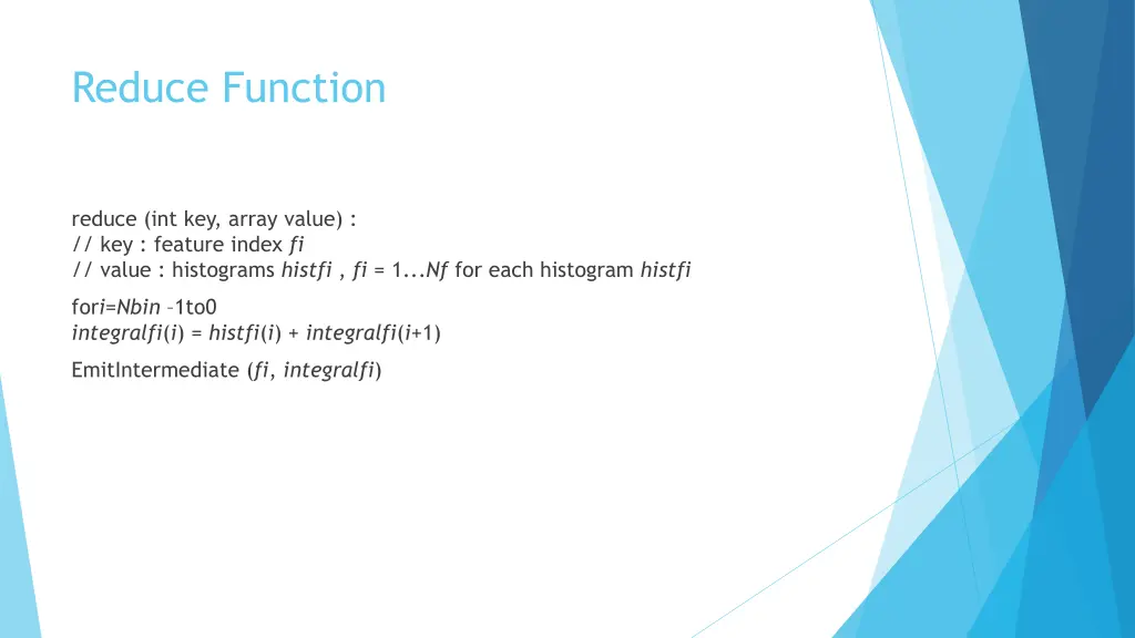 reduce function