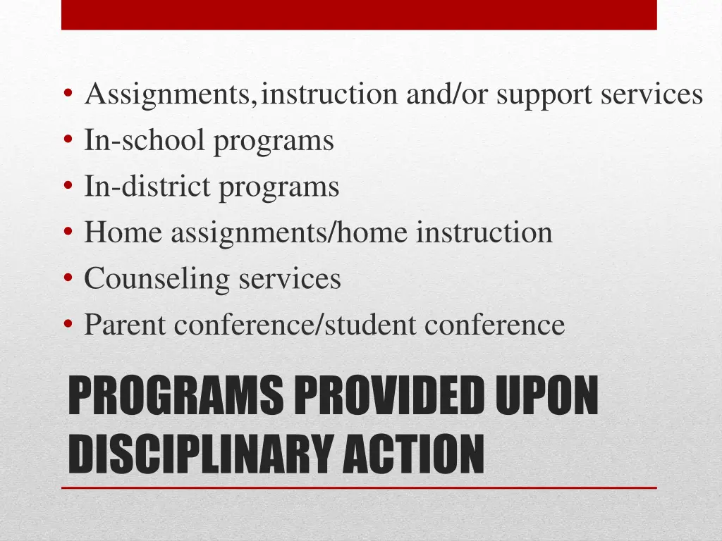 assignments instruction and or support services