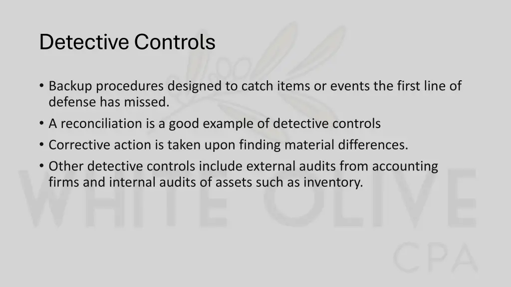 detective controls