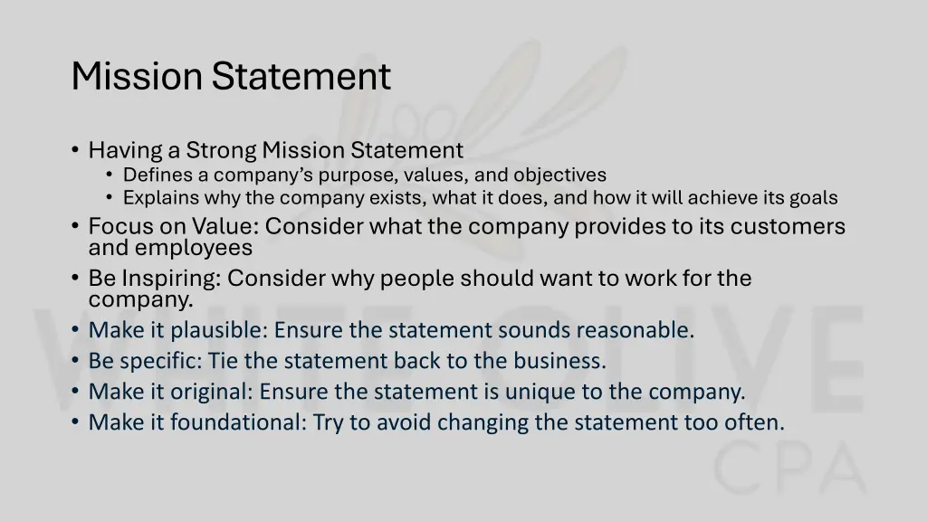 mission statement