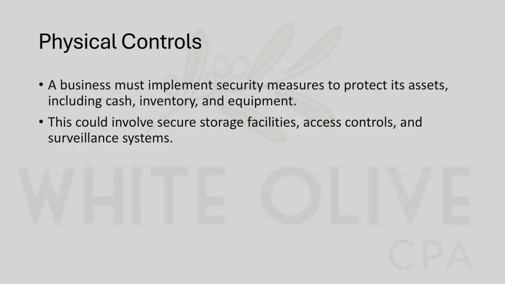 physical controls