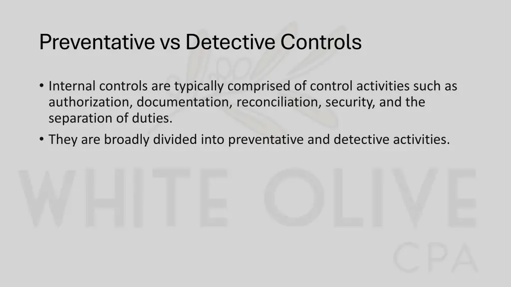 preventative vs detective controls