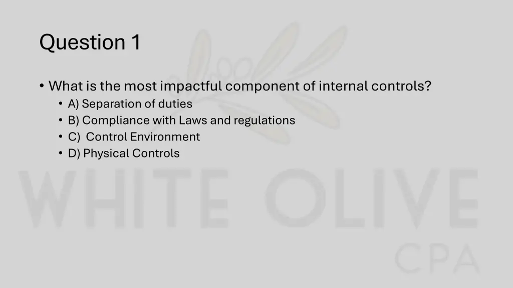 question 1