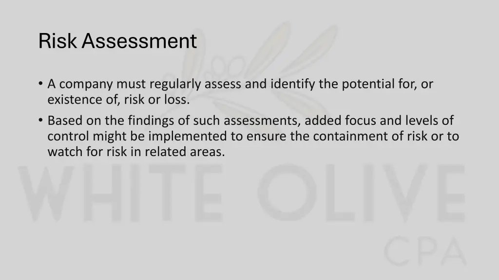 risk assessment