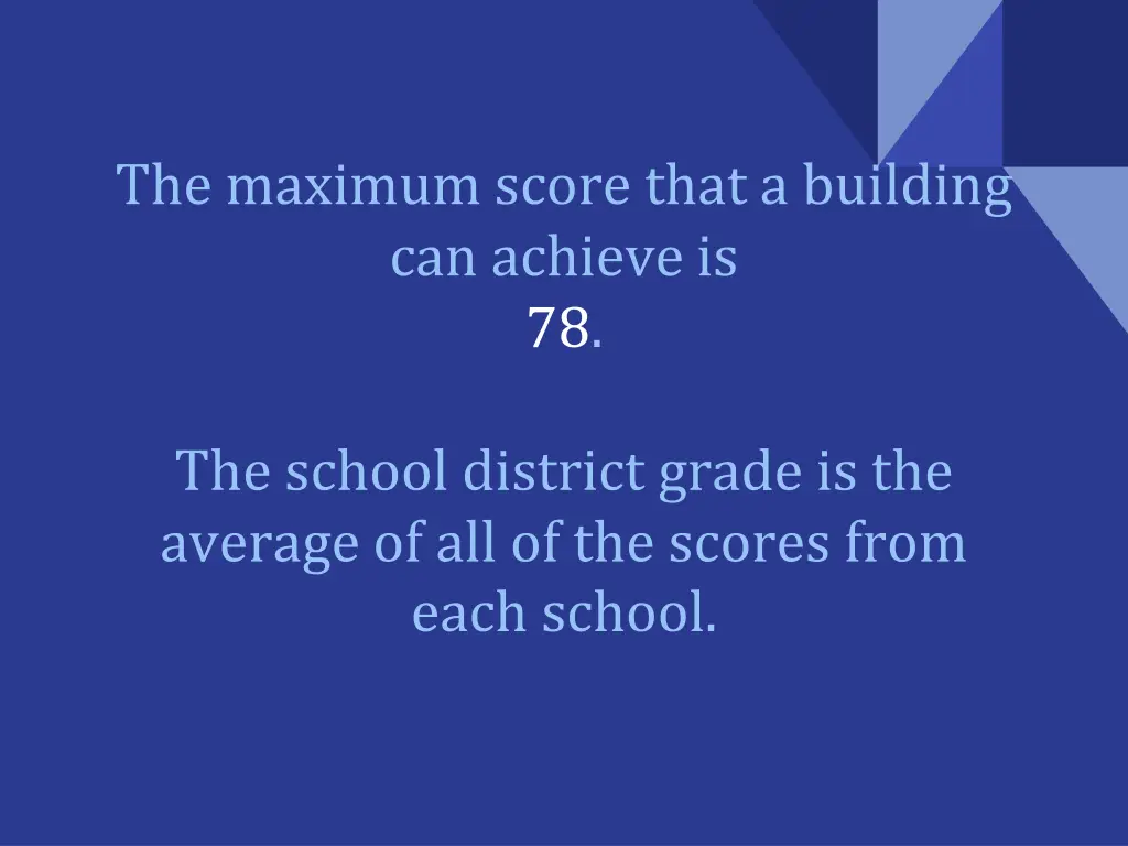 the maximum score that a building can achieve