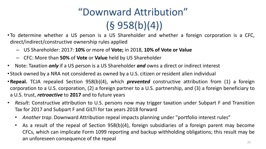 downward attribution 958 b 4