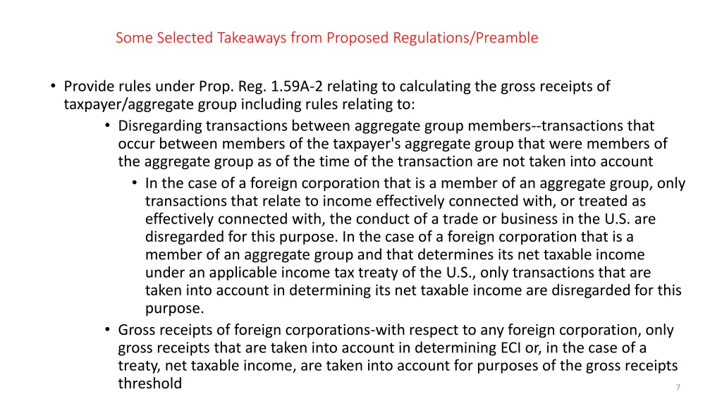 some selected takeaways from proposed regulations 1