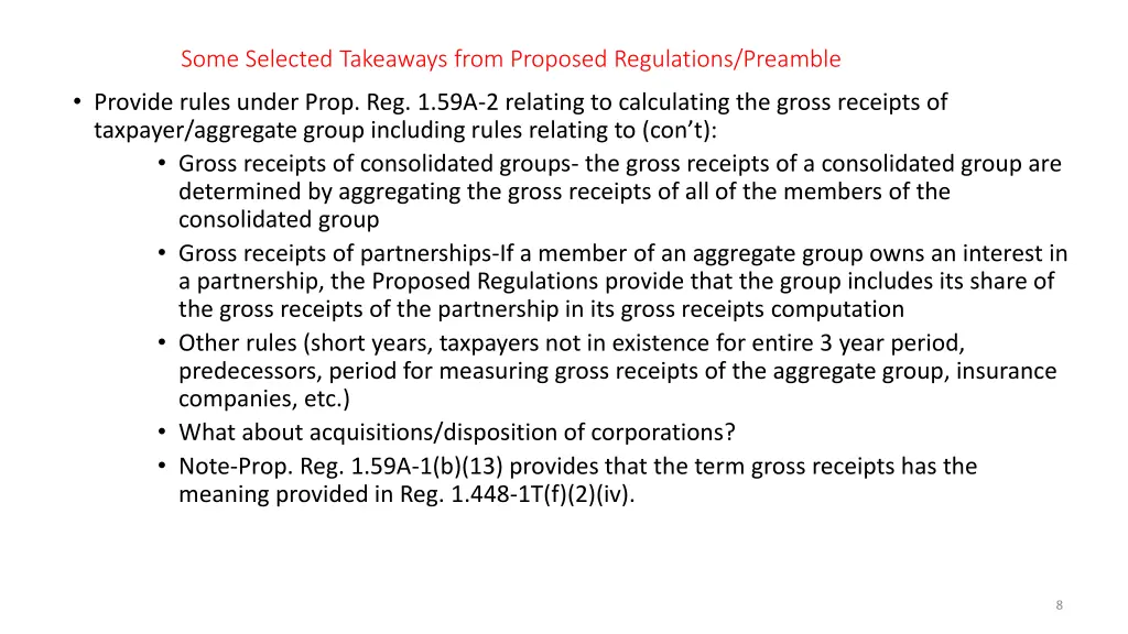 some selected takeaways from proposed regulations 2