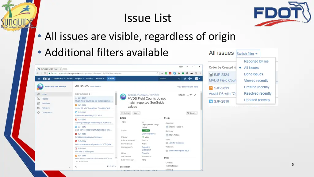 issue list