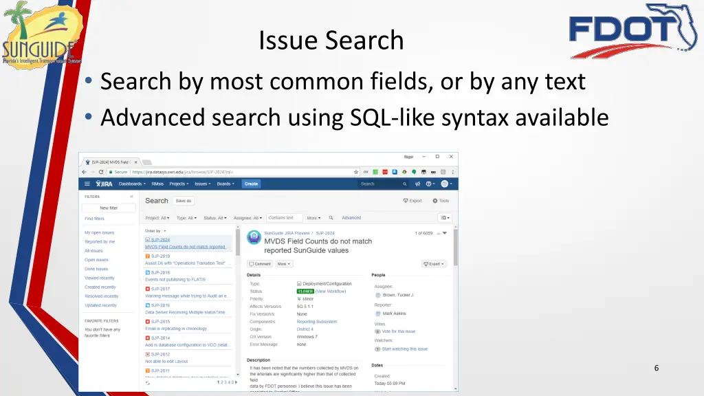 issue search