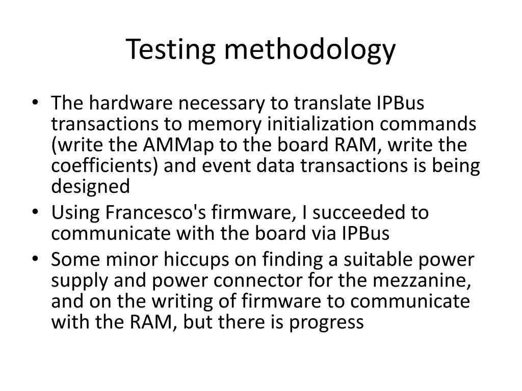 testing methodology 1