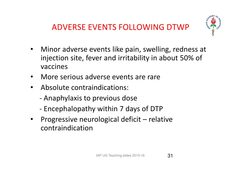 adverse events following dtwp