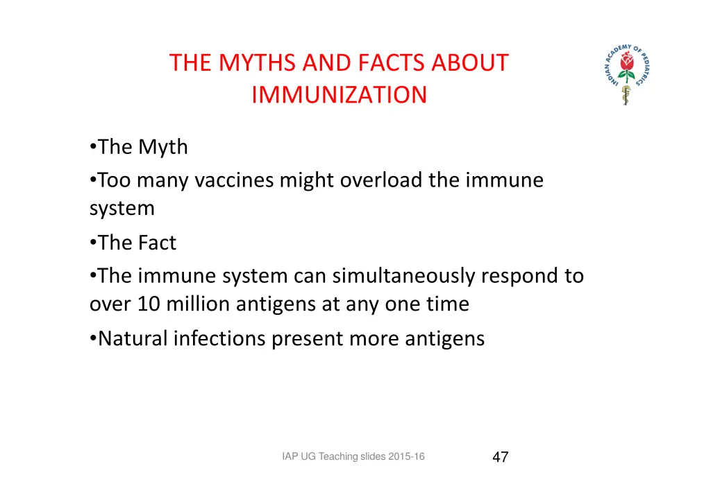 the myths and facts about immunization