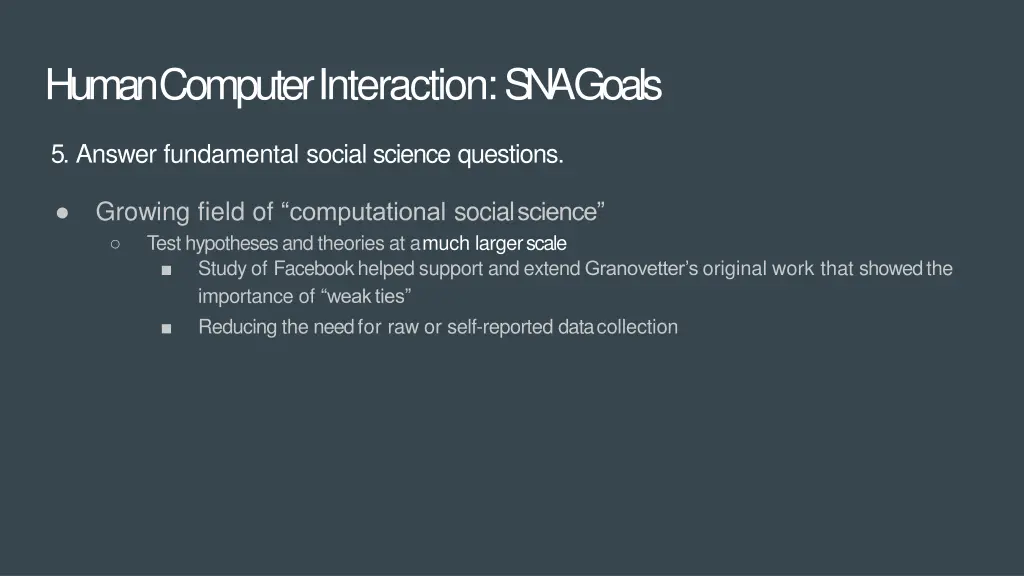 human computer interaction snagoals 1
