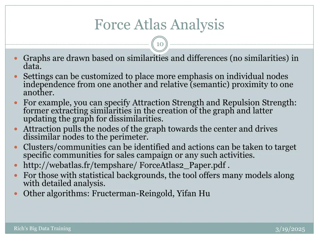 force atlas analysis