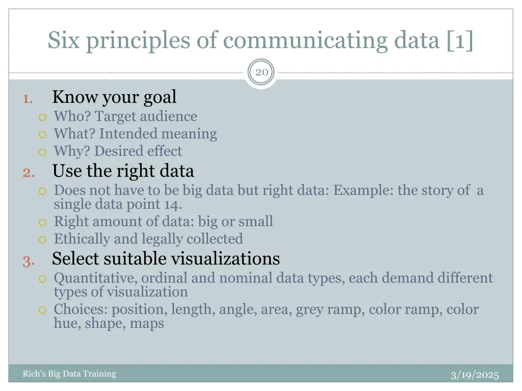 six principles of communicating data 1