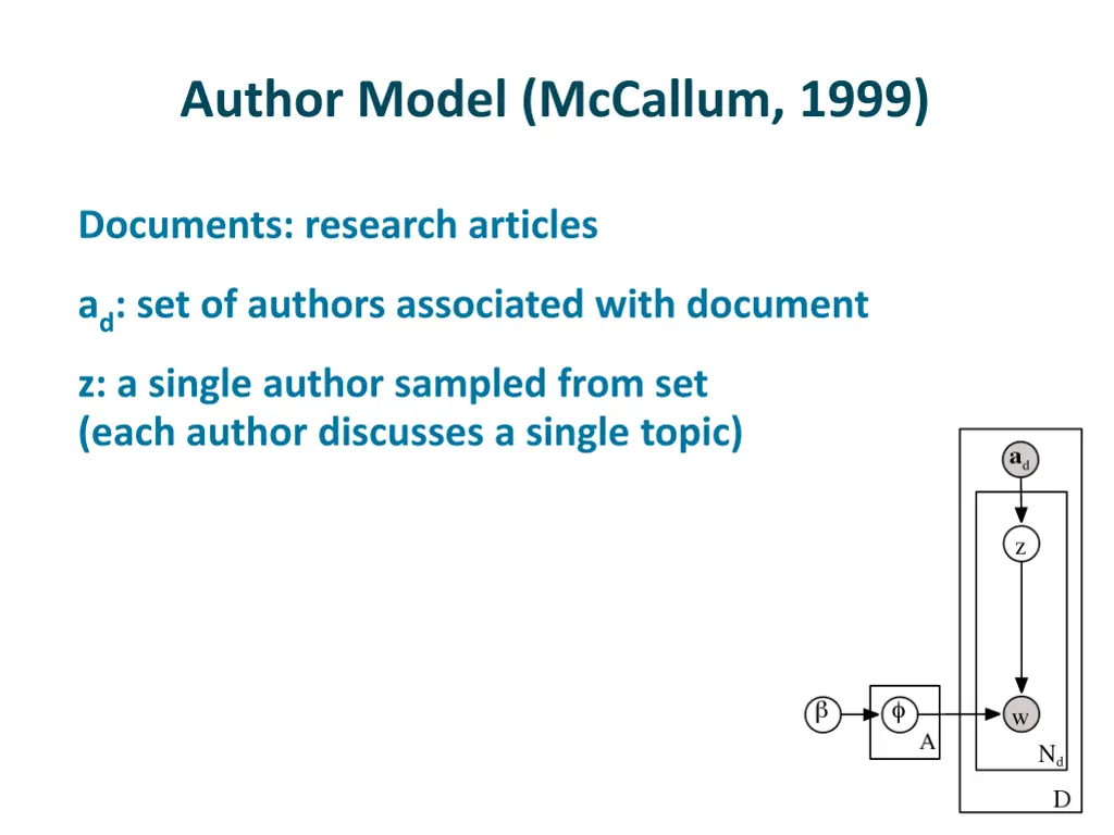 author model mccallum 1999
