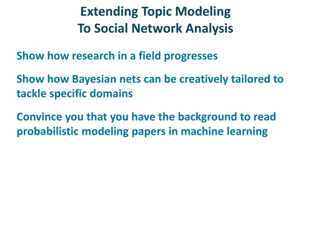 extending topic modeling to social network