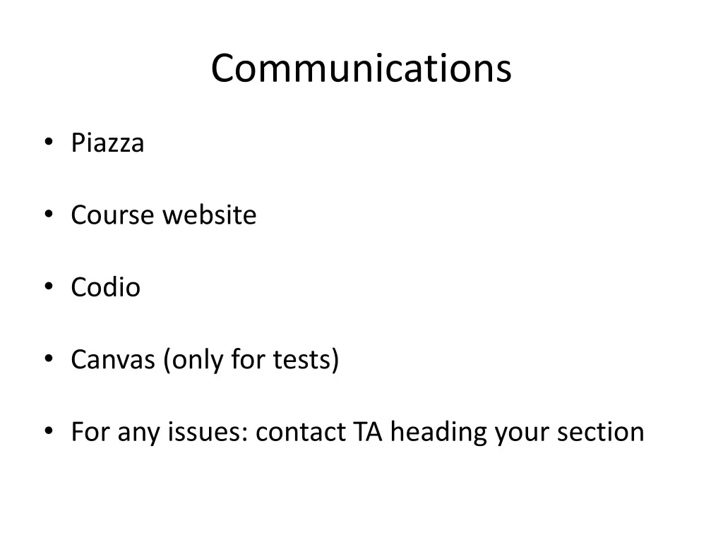 communications