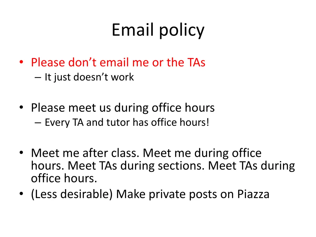 email policy