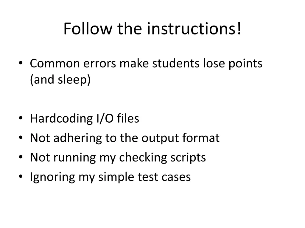 follow the instructions