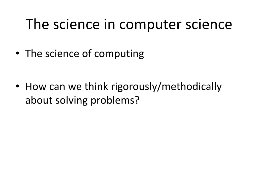 the science in computer science