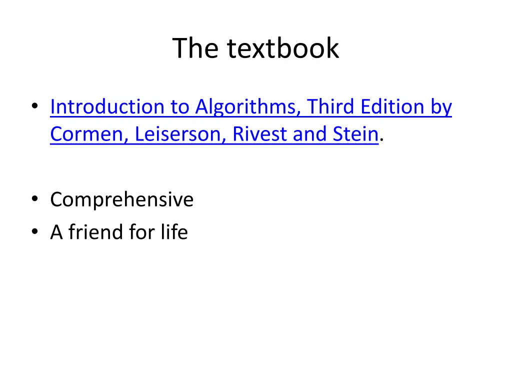 the textbook