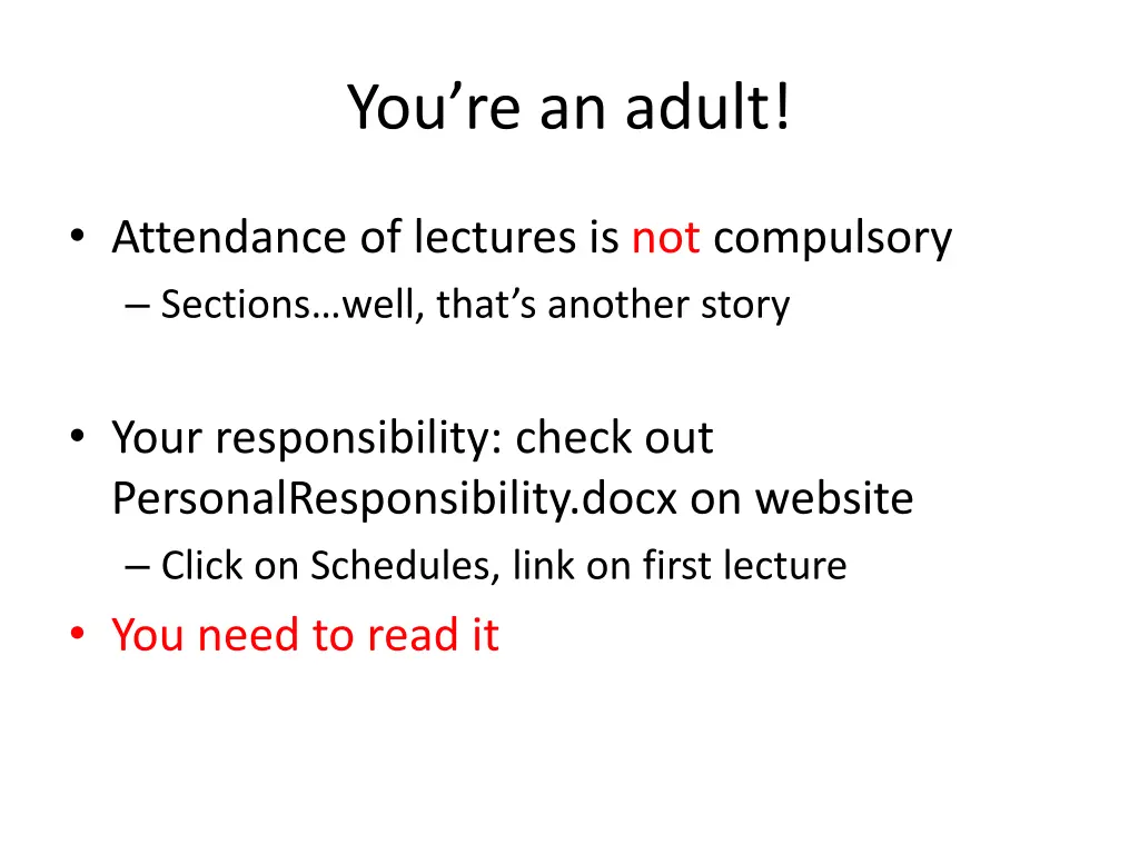 you re an adult