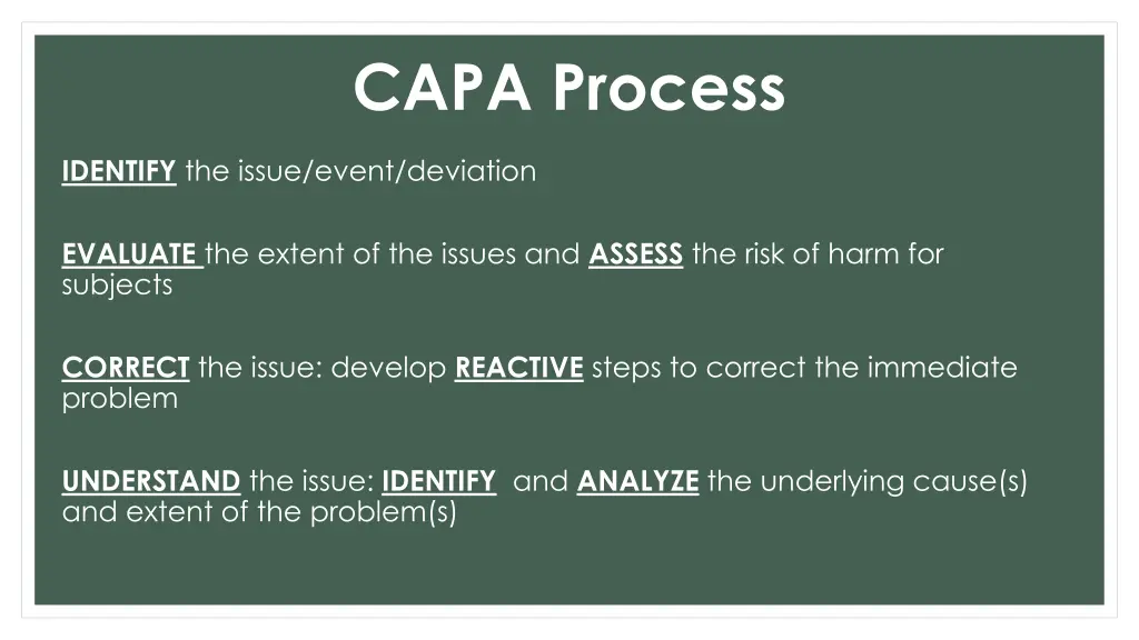 capa process