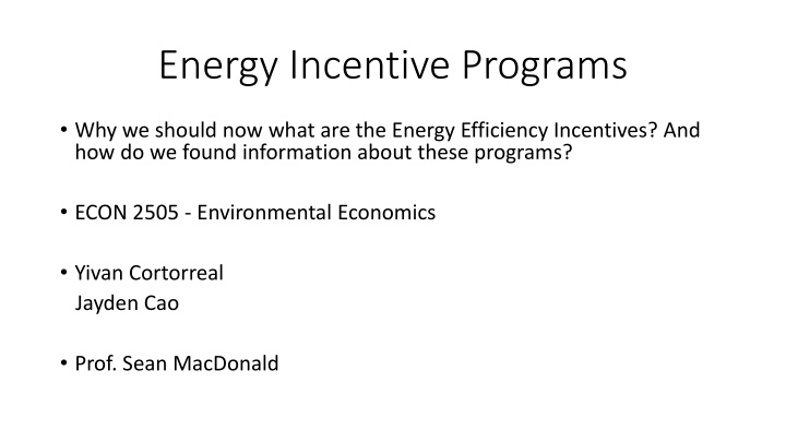 energy incentive programs