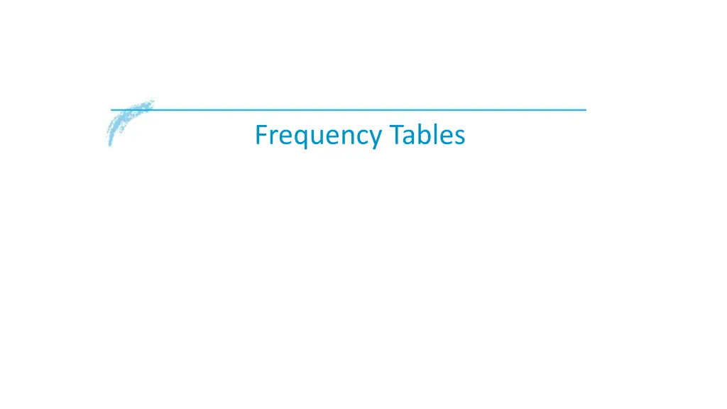 frequency tables