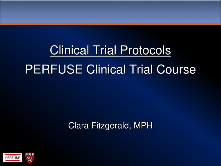 clinical trial protocols perfuse clinical trial