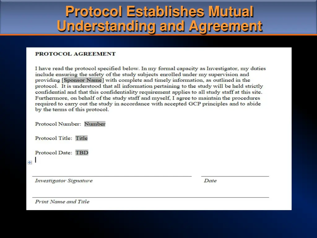 protocol establishes mutual understanding