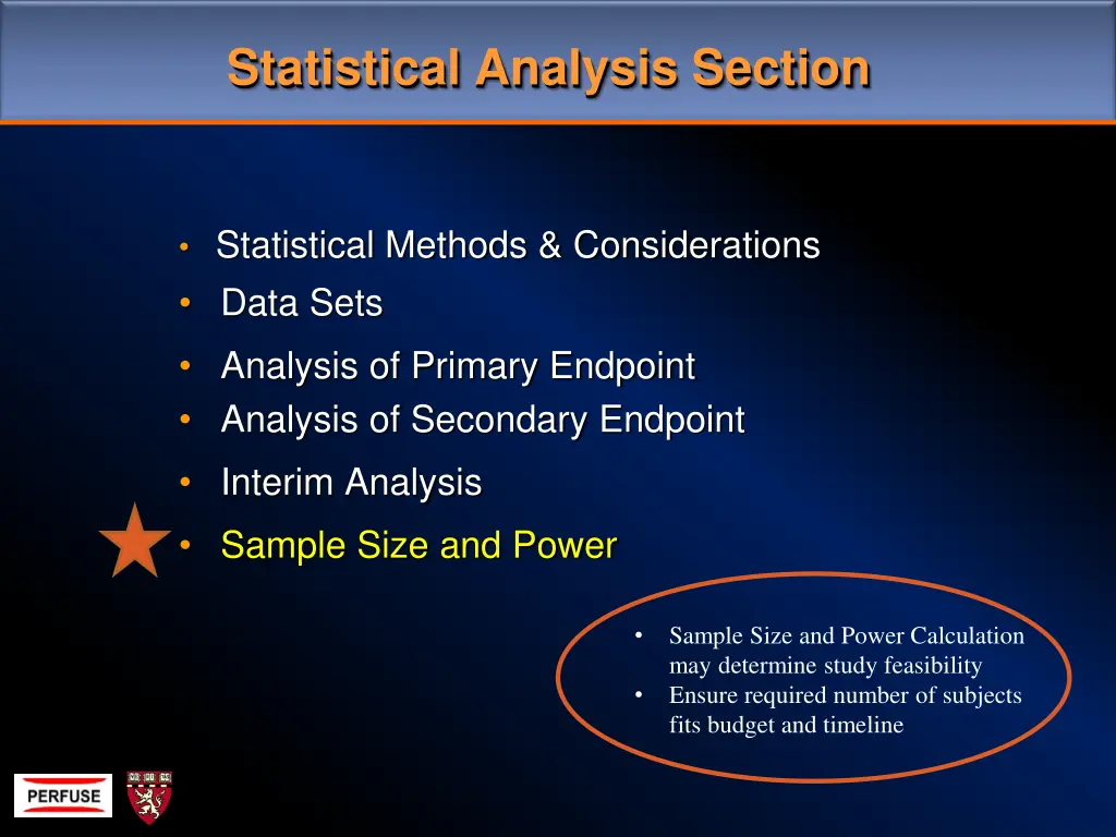 statistical analysis section