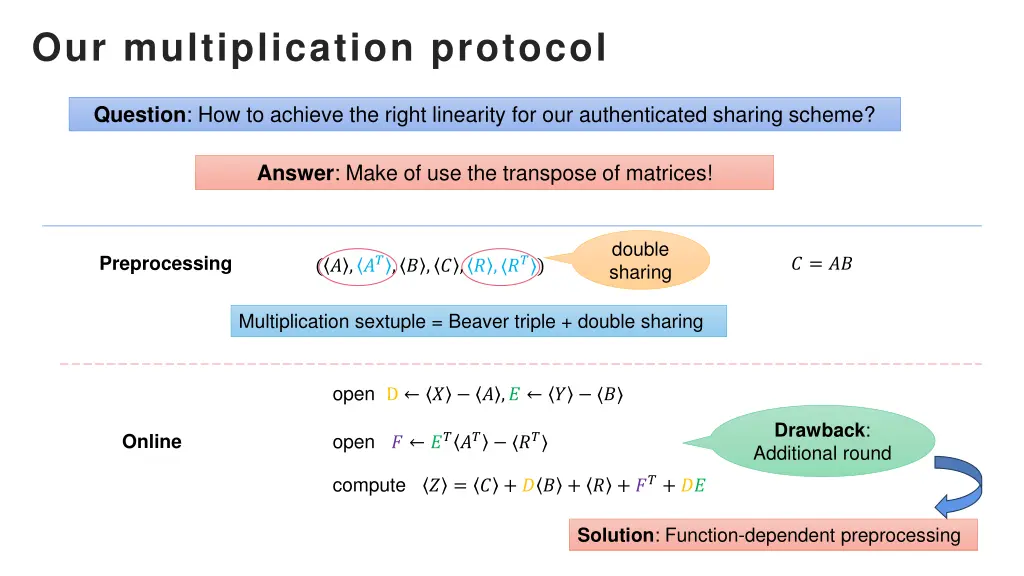 our multiplication protocol