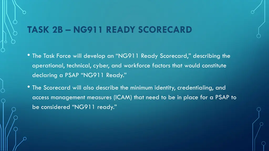 task 2b ng911 ready scorecard