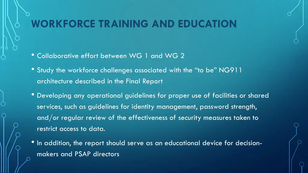 workforce training and education