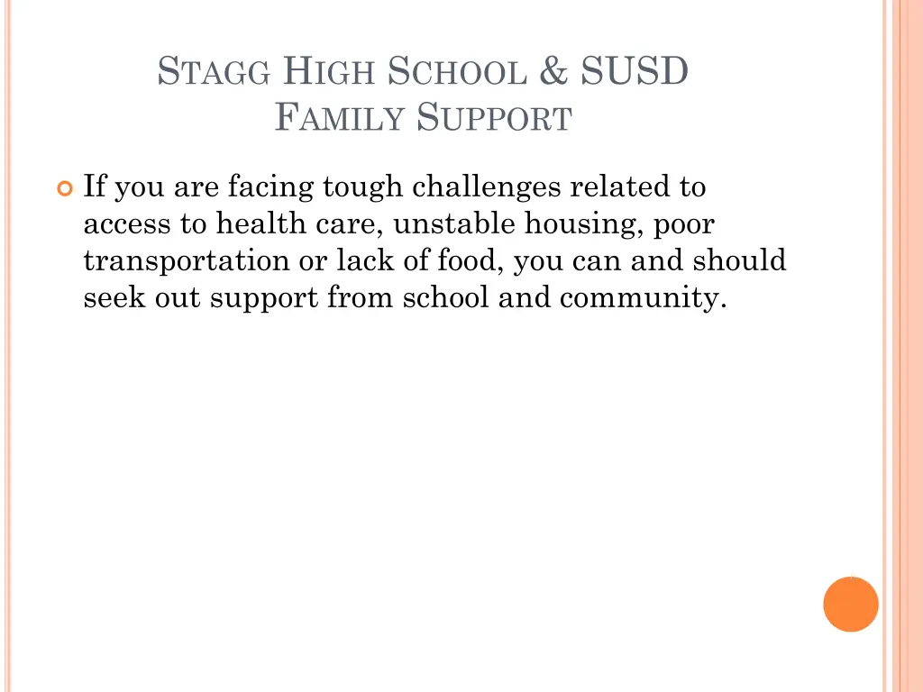 s tagg h igh s chool susd f amily s upport
