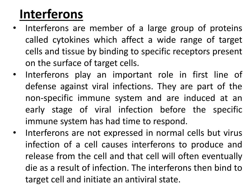 interferons interferons are member of a large