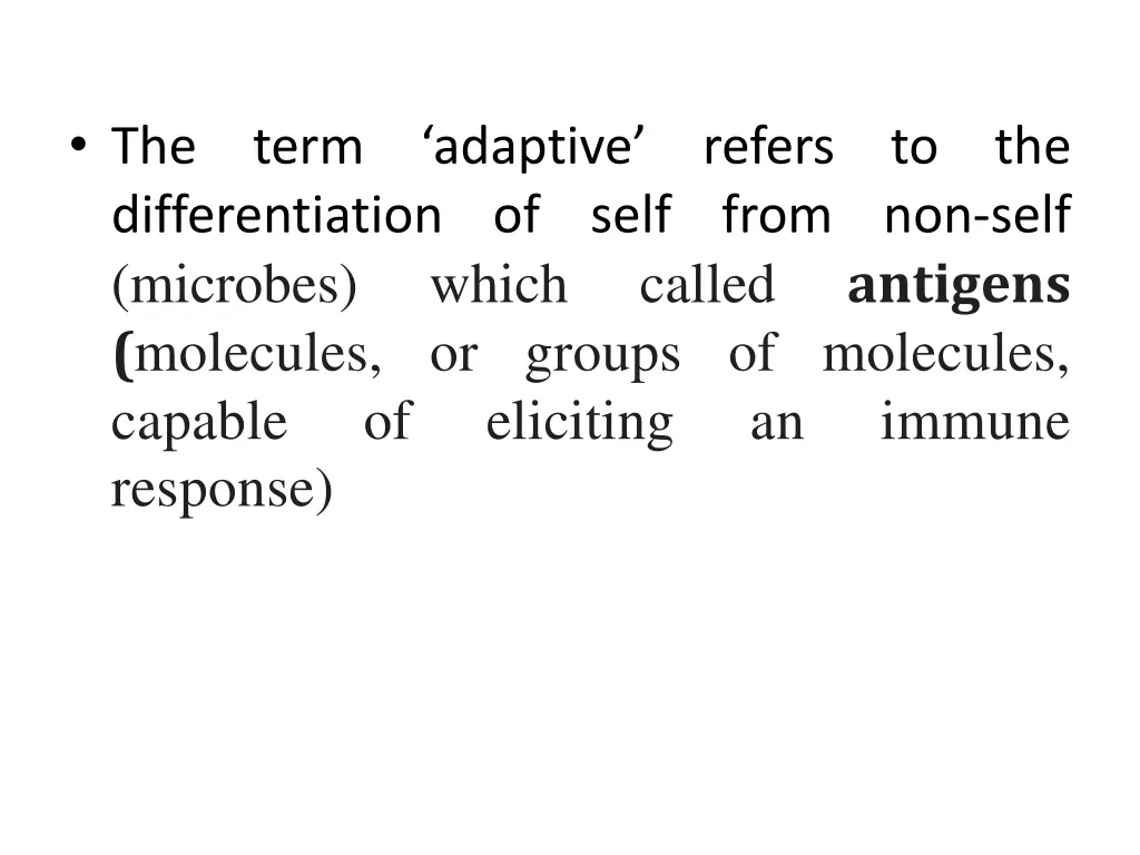 the term adaptive refers to the differentiation