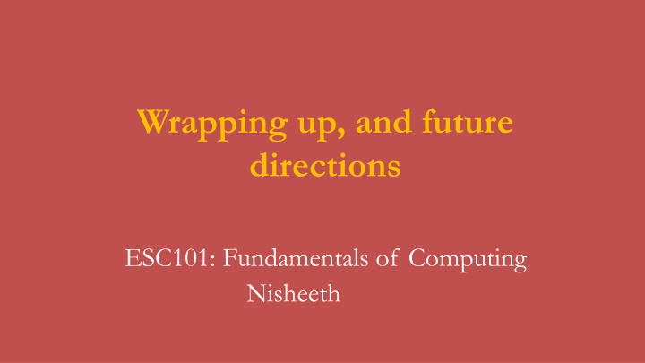 wrapping up and future directions