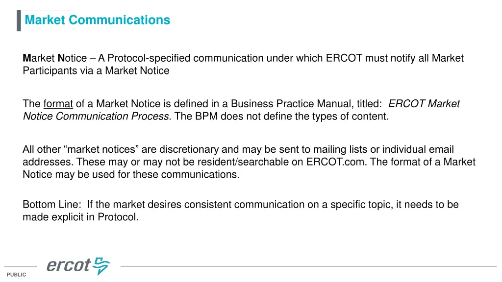 market communications